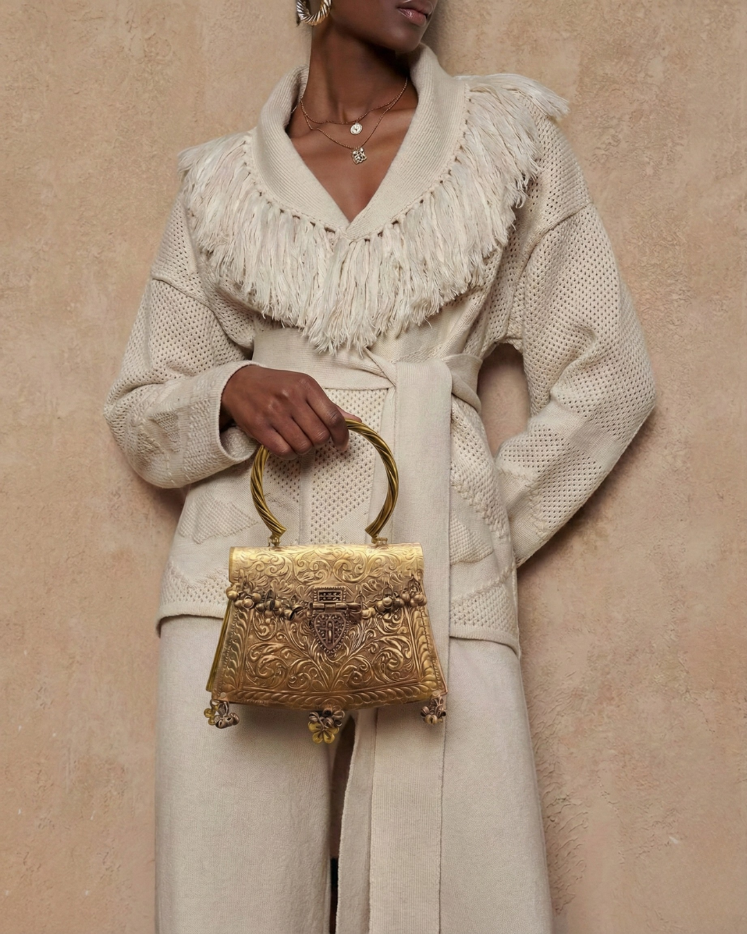 The Botanist top-handle bag, three-quarter view