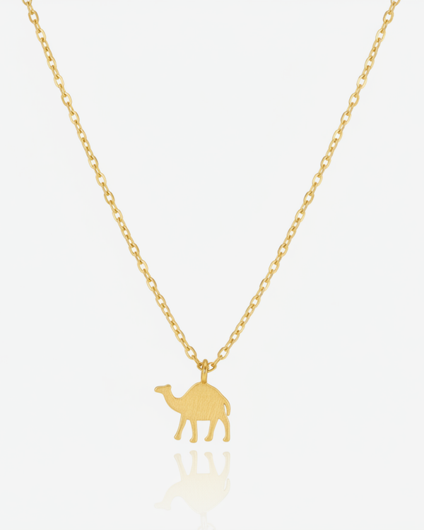 The Nomad Camel Pendant, three-quarter view