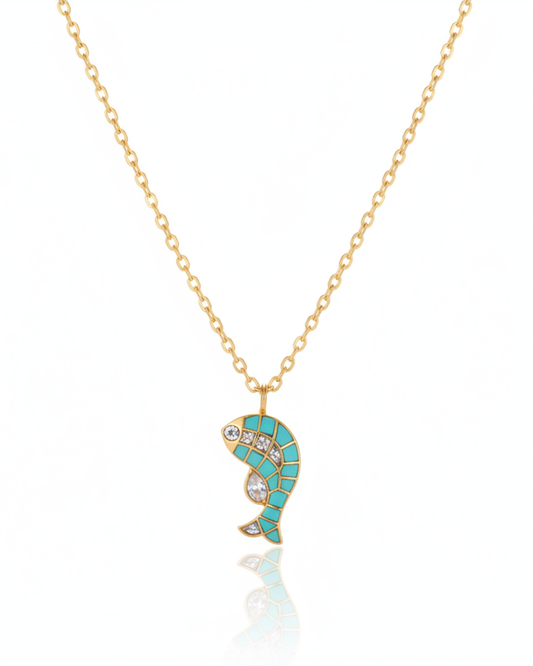 Turquoise Koi Pendant