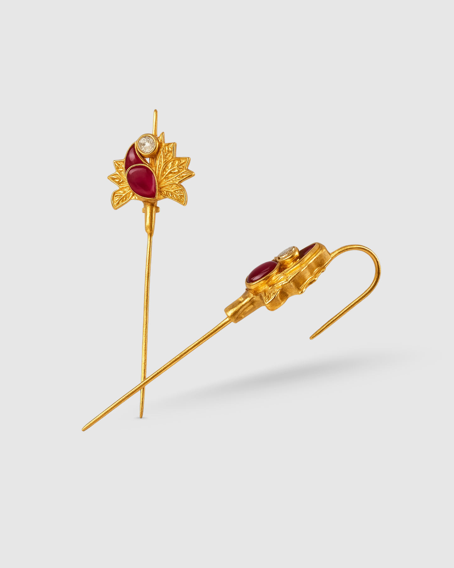 Radiant Peacock Pin Ear Cuff