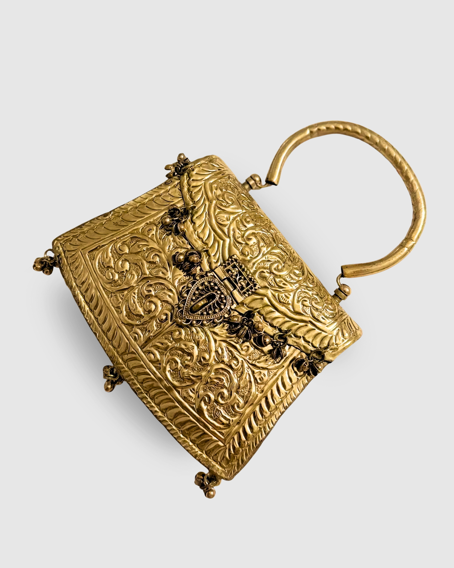 The Heritage Bell Brass Purse – Hand-Casted Artisan Evening Bag