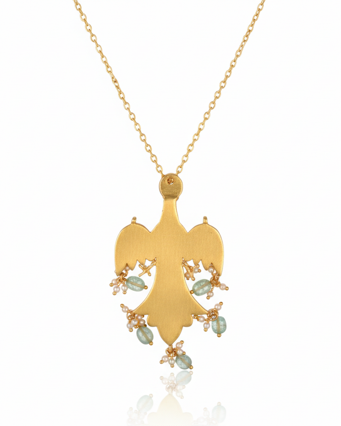The Royal Falcon Heirloom Pendant, three-quarter view