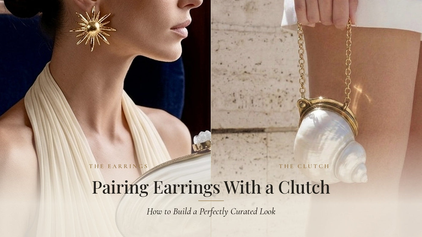 How to Pair Statement Earrings With a Clutch — Gullye Journal banner
