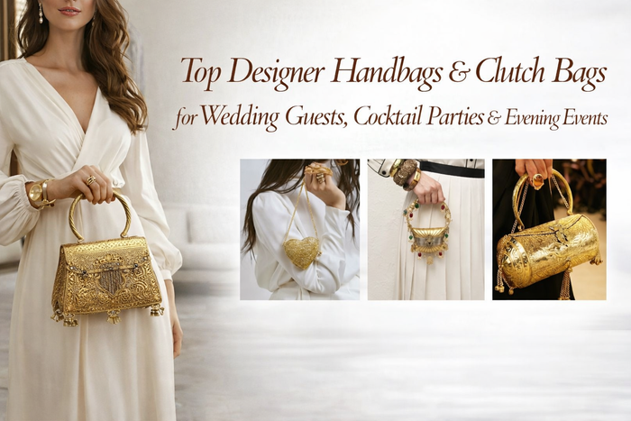 Designer clutch bags for wedding guests