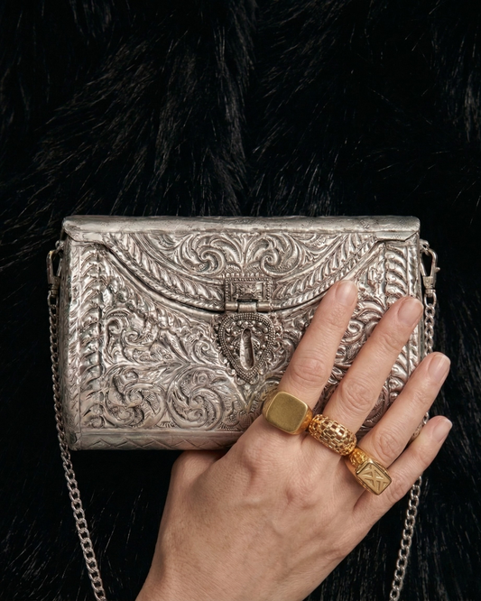 The Argent Baroque Minaudière