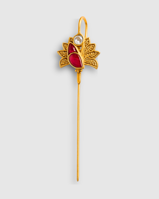 Radiant Peacock Pin Ear Cuff
