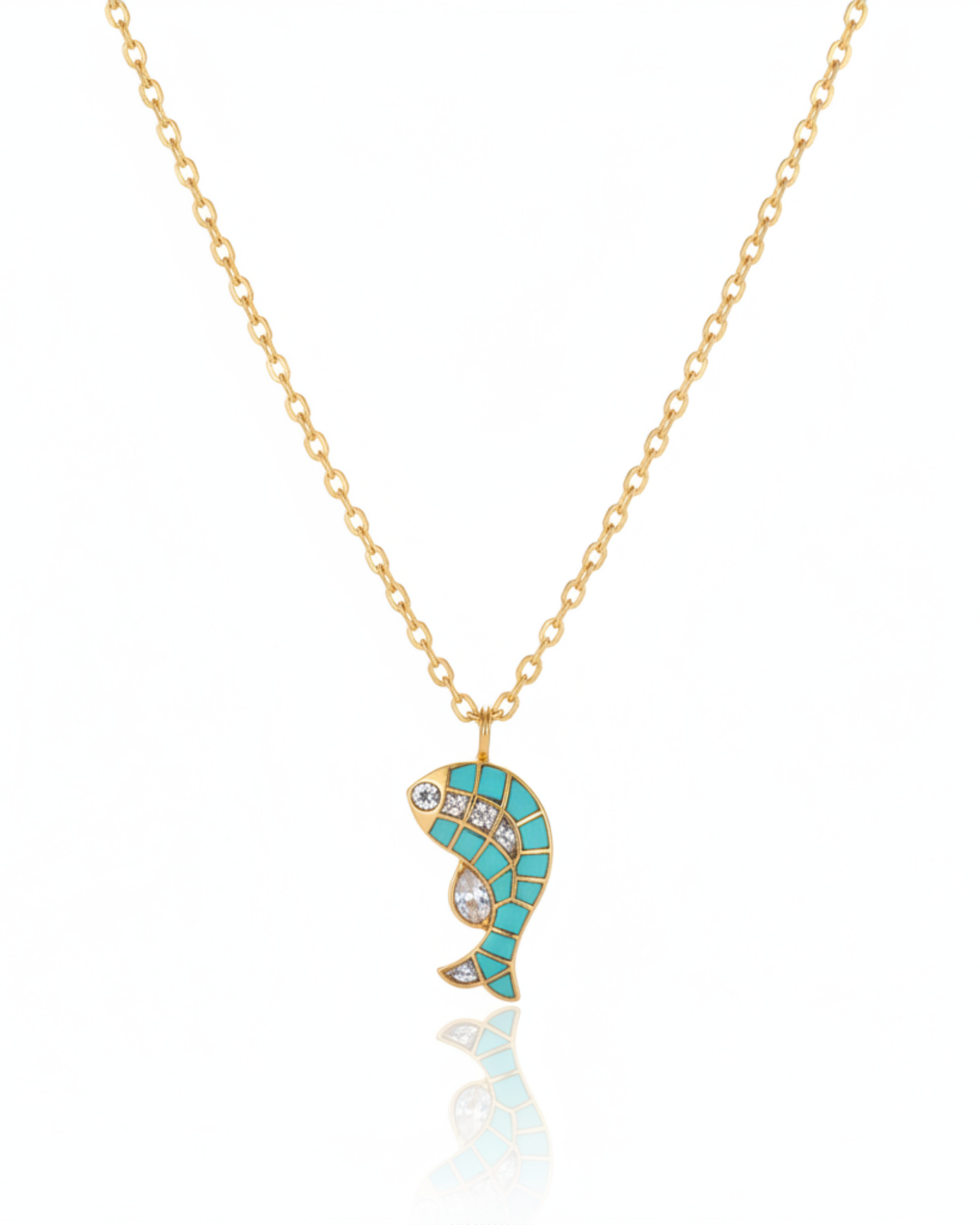Turquoise Koi Pendant