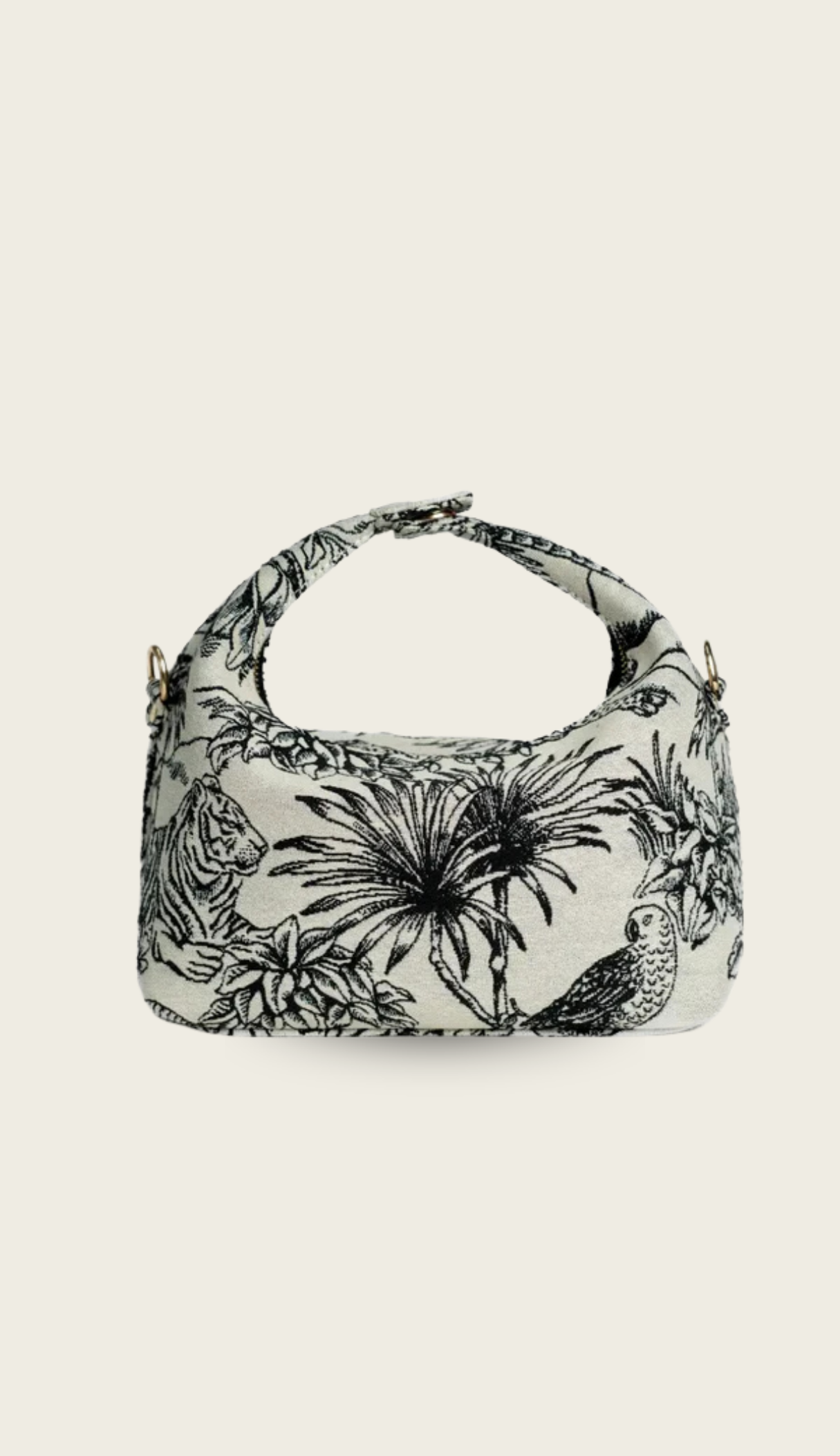 The Toile handbag, three-quarter view