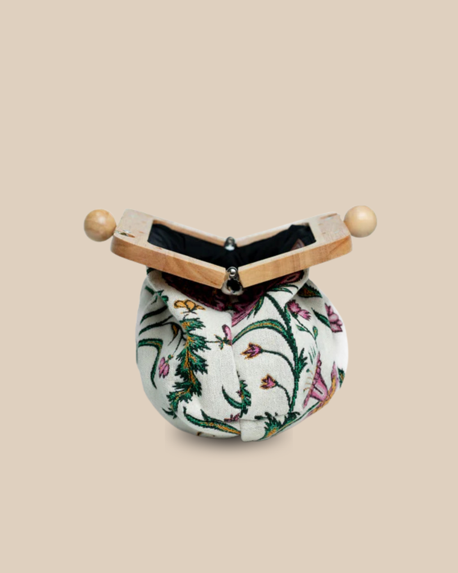The Vendôme block-print bag — side view of the handcrafted block-print bag