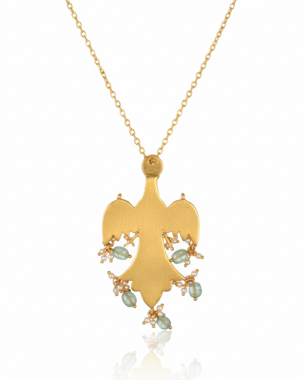 The Royal Falcon Heirloom Pendant, three-quarter view