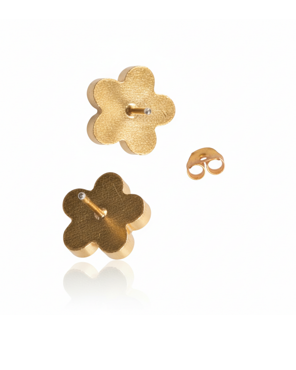 The Jasmine Studs, three-quarter view