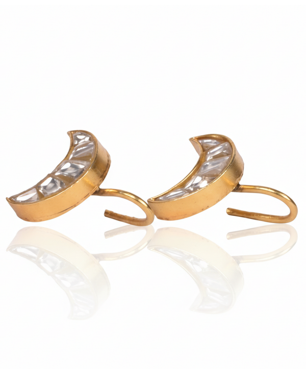 Lunar Crescent Ear Cuff, three-quarter view
