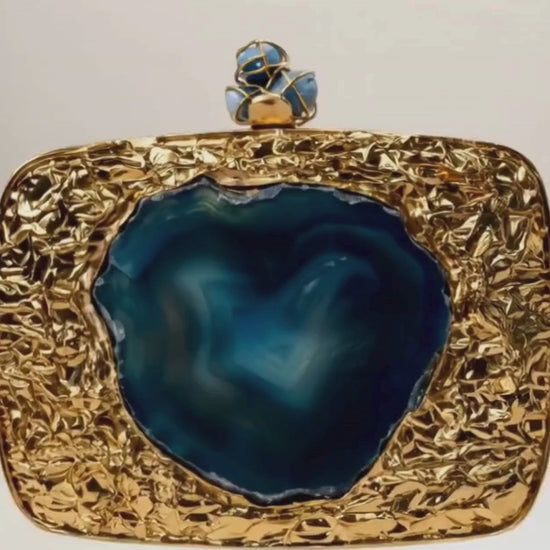 The Geode brass minaudière, product video