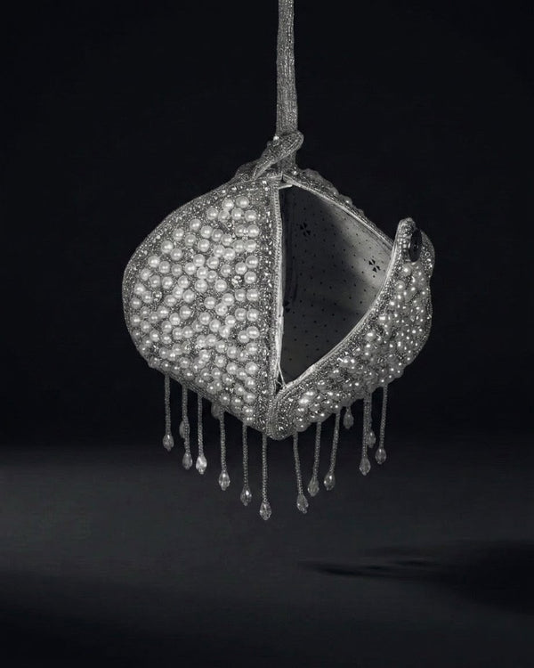 The Luna Pearl Pouch, open